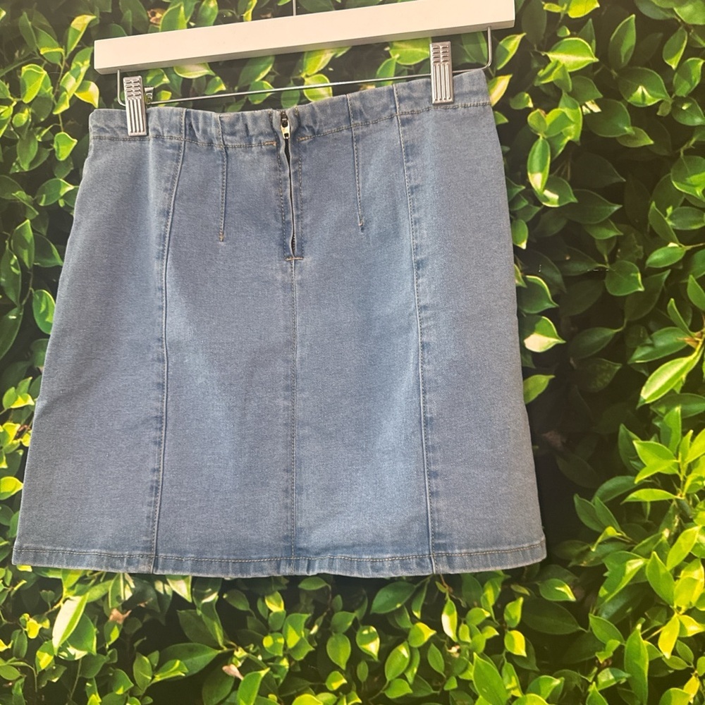 Forever 21 Blue Mini Pencil Skirt Casual - Picture 2 of 5